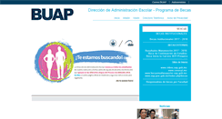 Desktop Screenshot of becas.buap.mx