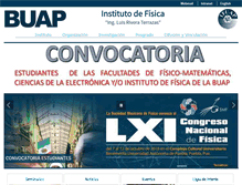 Tablet Screenshot of ifuap.buap.mx
